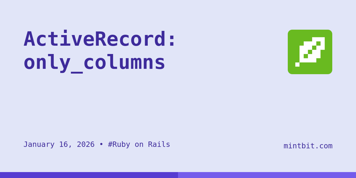 ActiveRecord: only_columns - Mintbit