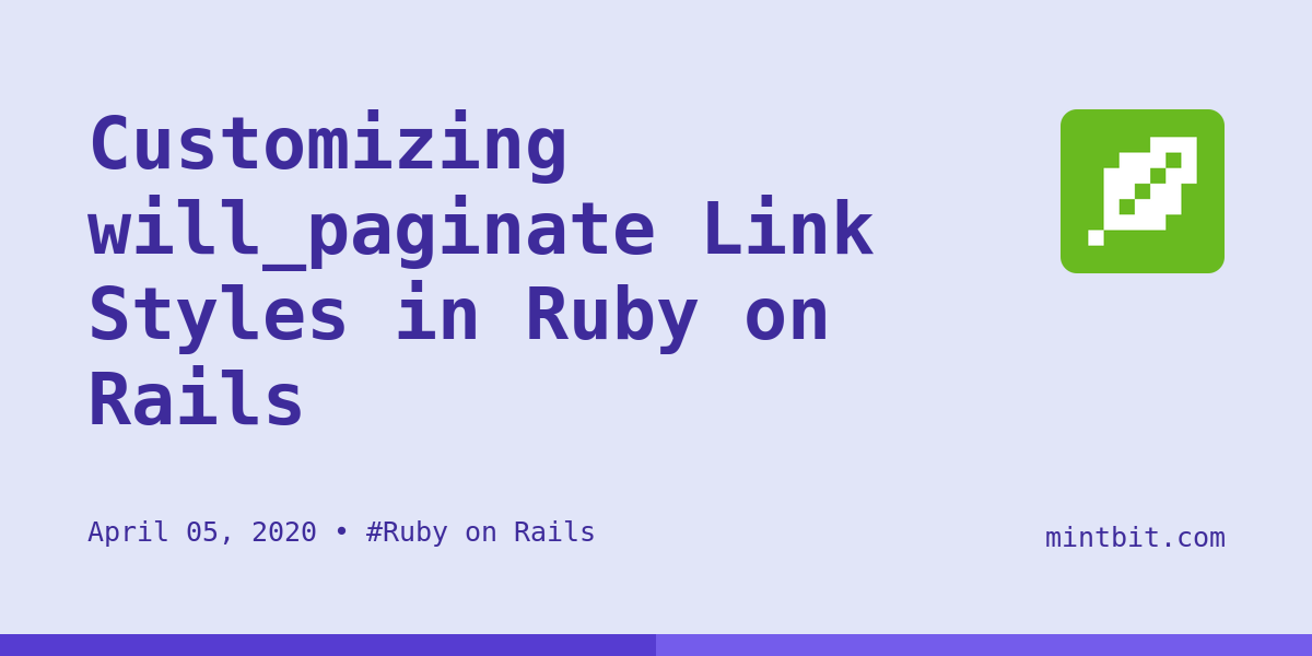 Customizing will_paginate Link Styles in Ruby on Rails - Mintbit